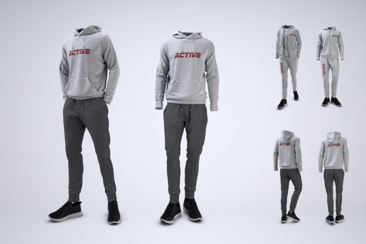 View Information about Sweatsuit or Fleece Tracksuit Mockup