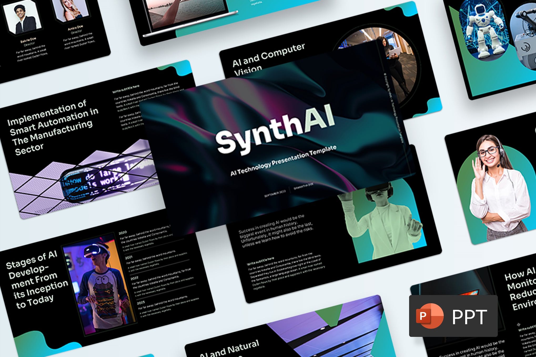 SynthAI - AI PowerPoint Presentation Template