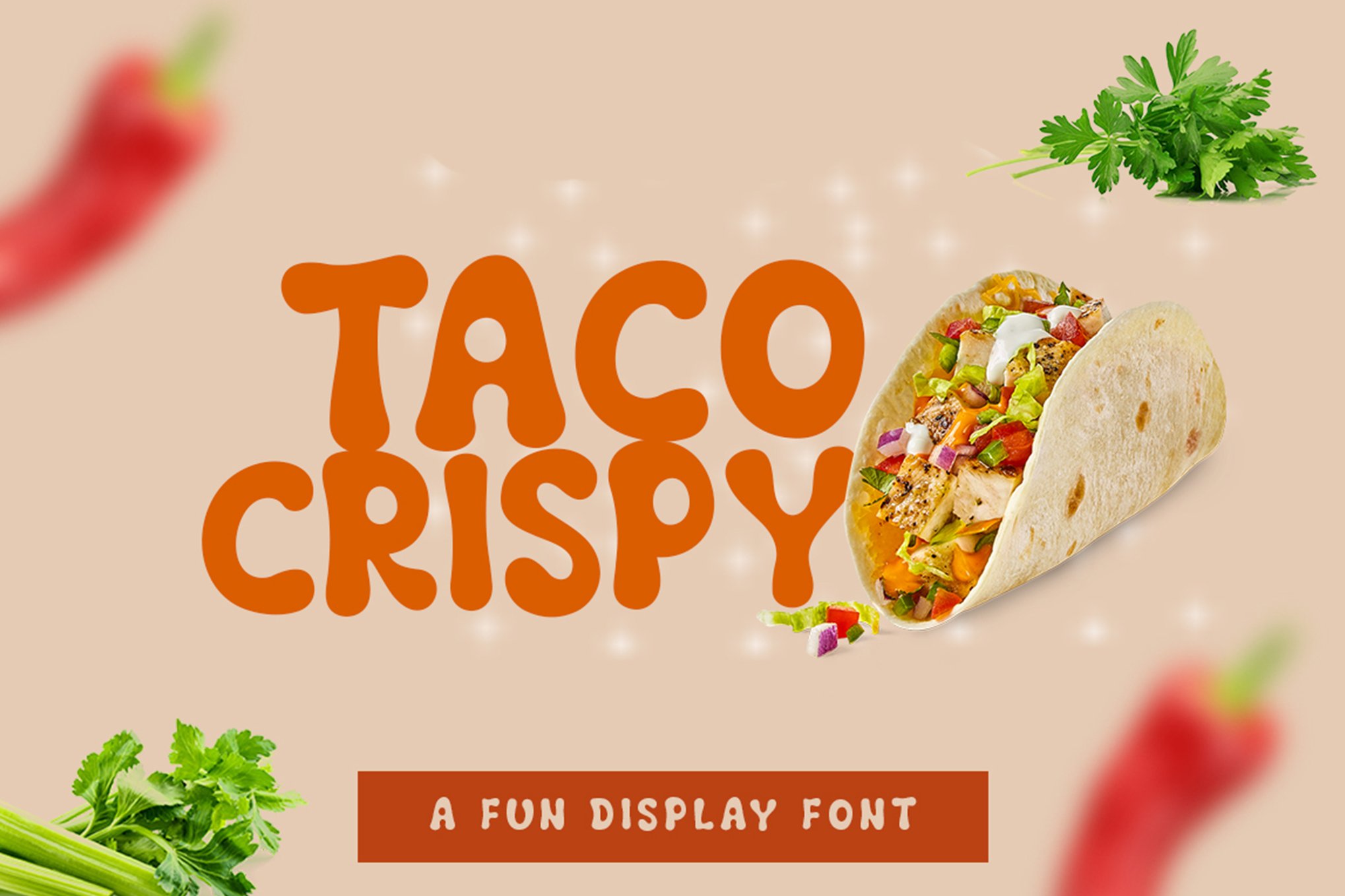 Taco Crispy - Playful Advertising Font
