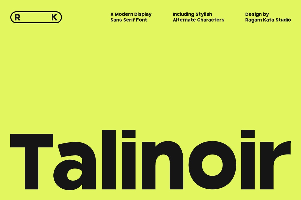Talinoir - Elegant Portfolio Font