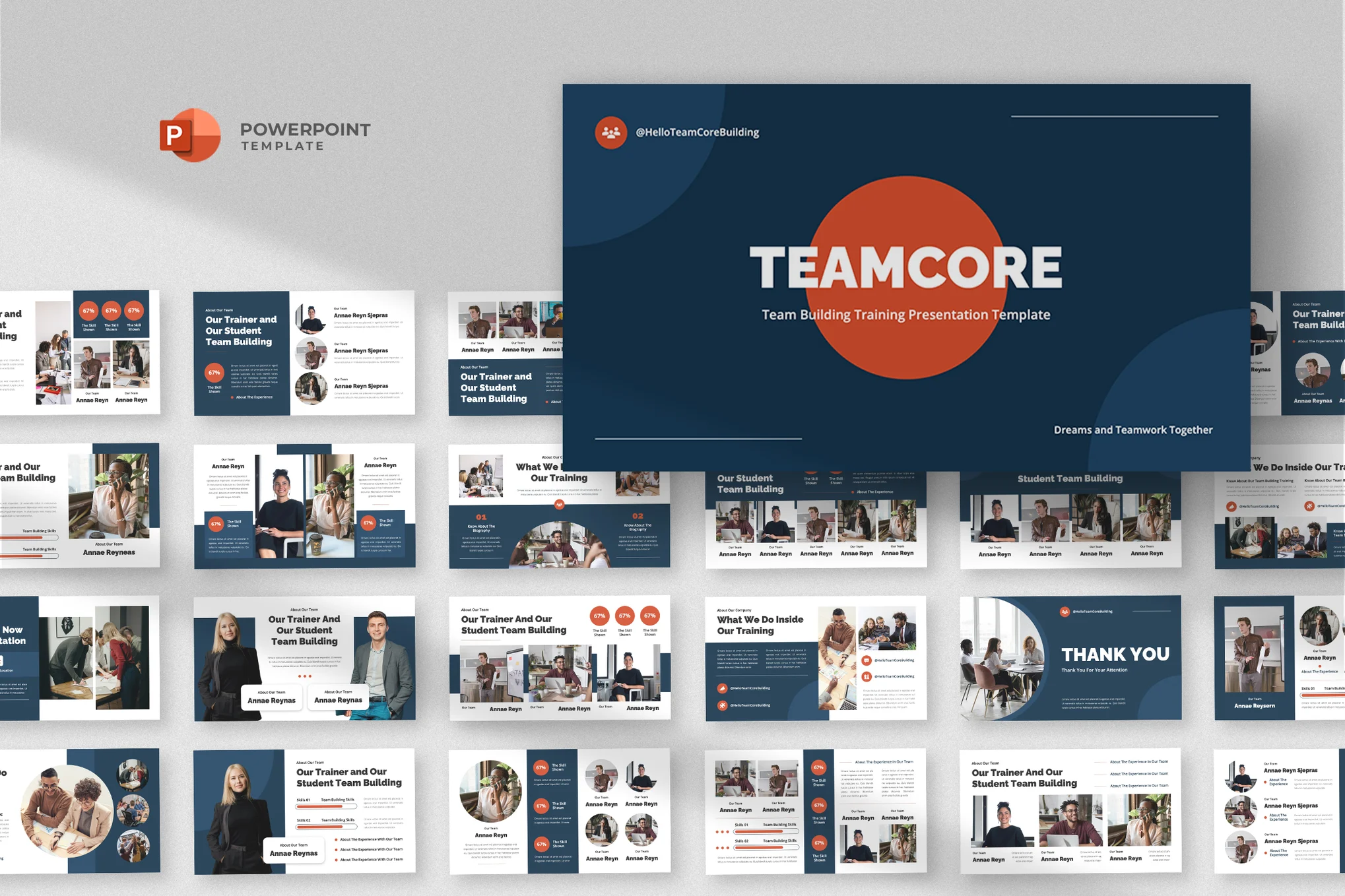 Team Building & Training Powerpoint Template