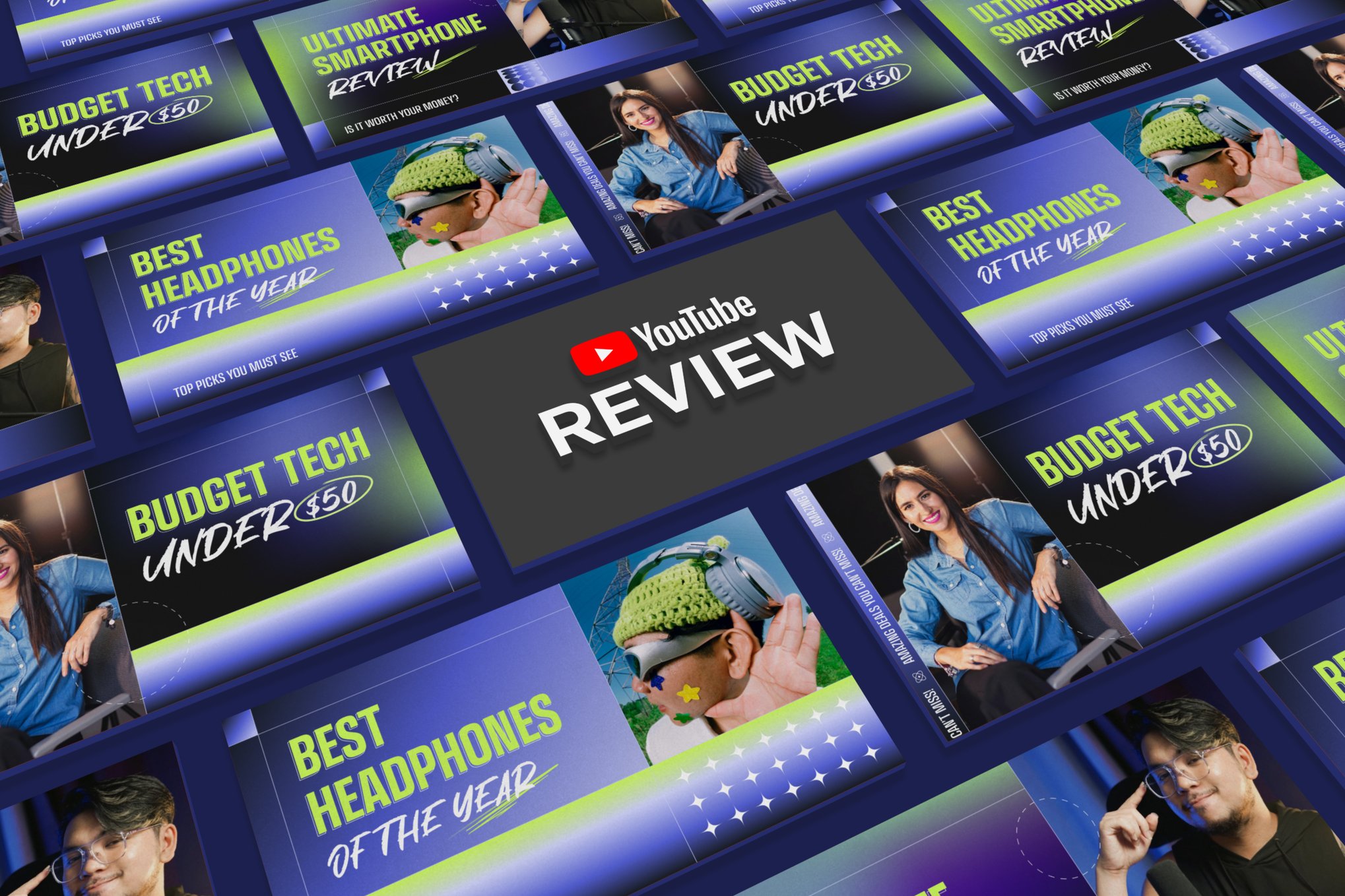 Tech Review YouTube Thumbnail Template