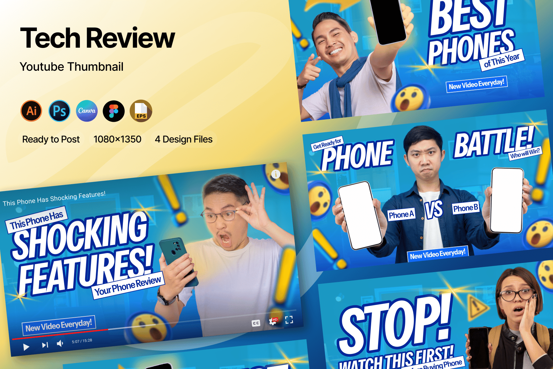 Tech Review YouTube Thumbnail Template