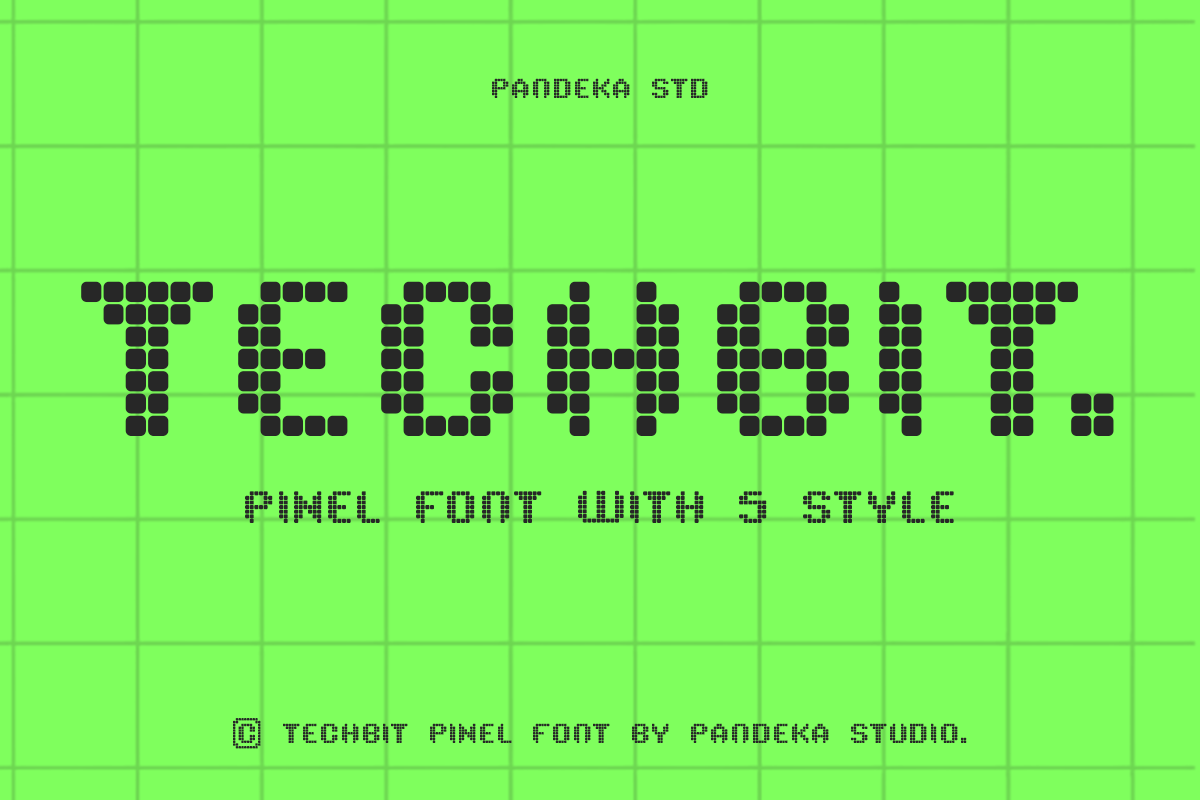 Techbit - Pixel Digital Font 