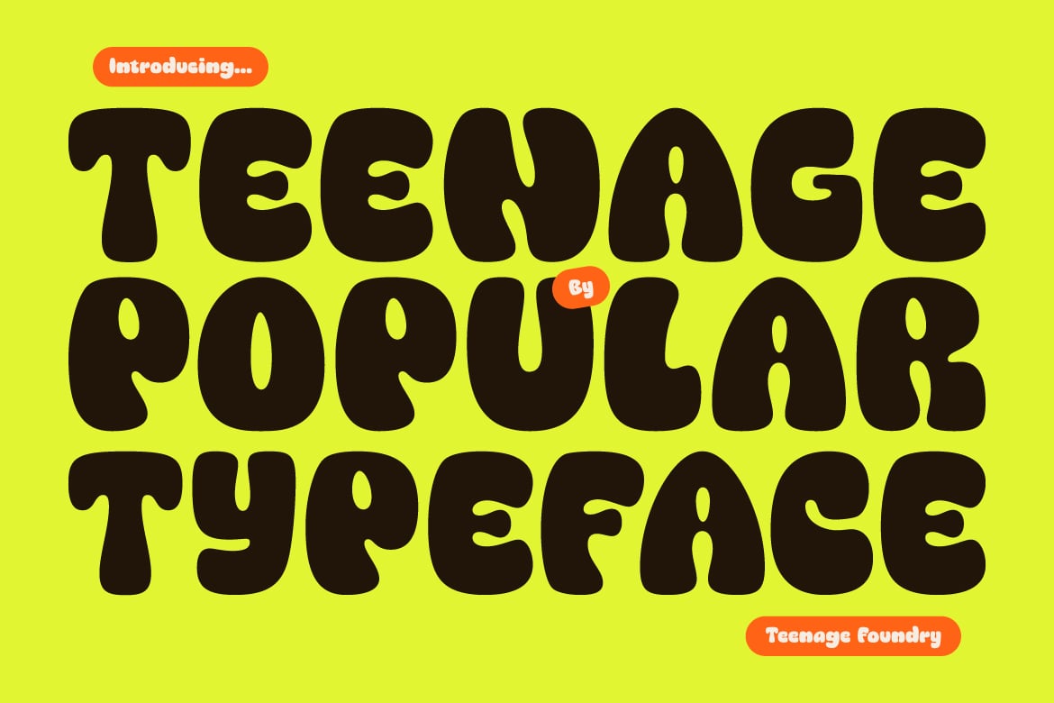 Teenage Popular - Retro T-Shirt Font