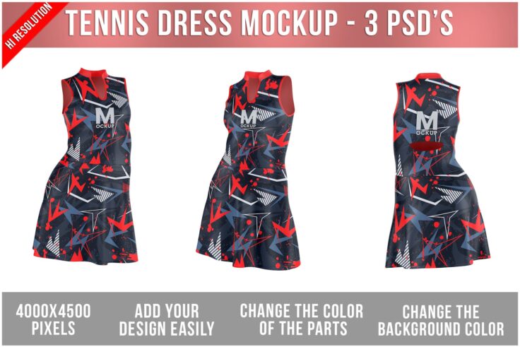 View Information about Tennis Dress Mockup