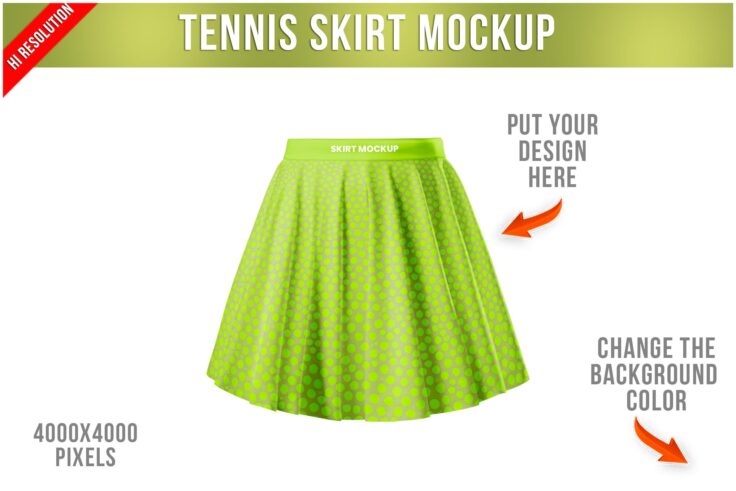 View Information about Tennis Skirt Mockup PSD