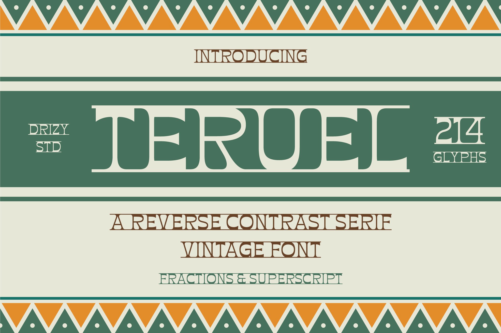 Teruel - Reverse Contrast Vintage Font