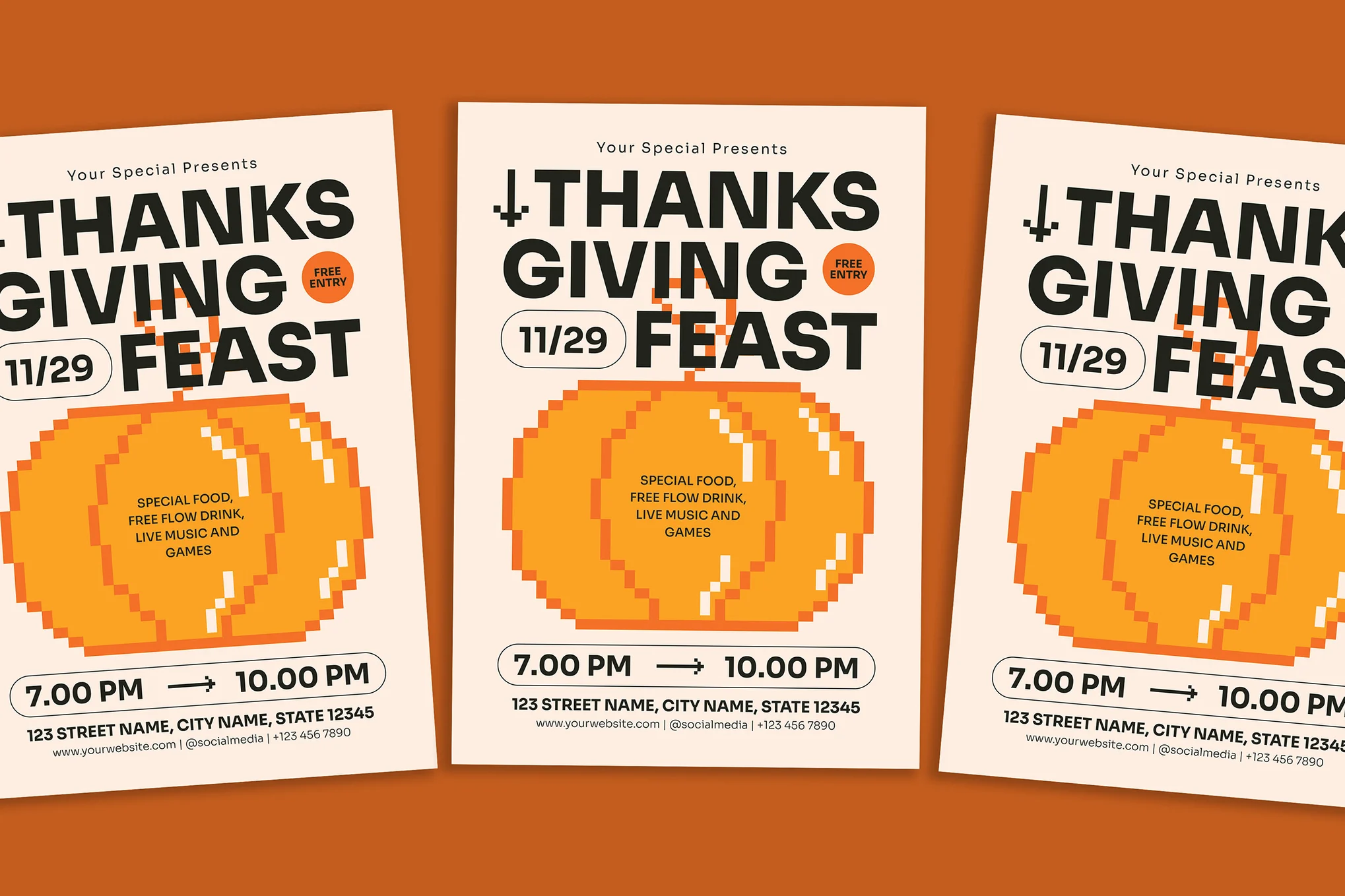 Thanksgiving Event Flyer Template