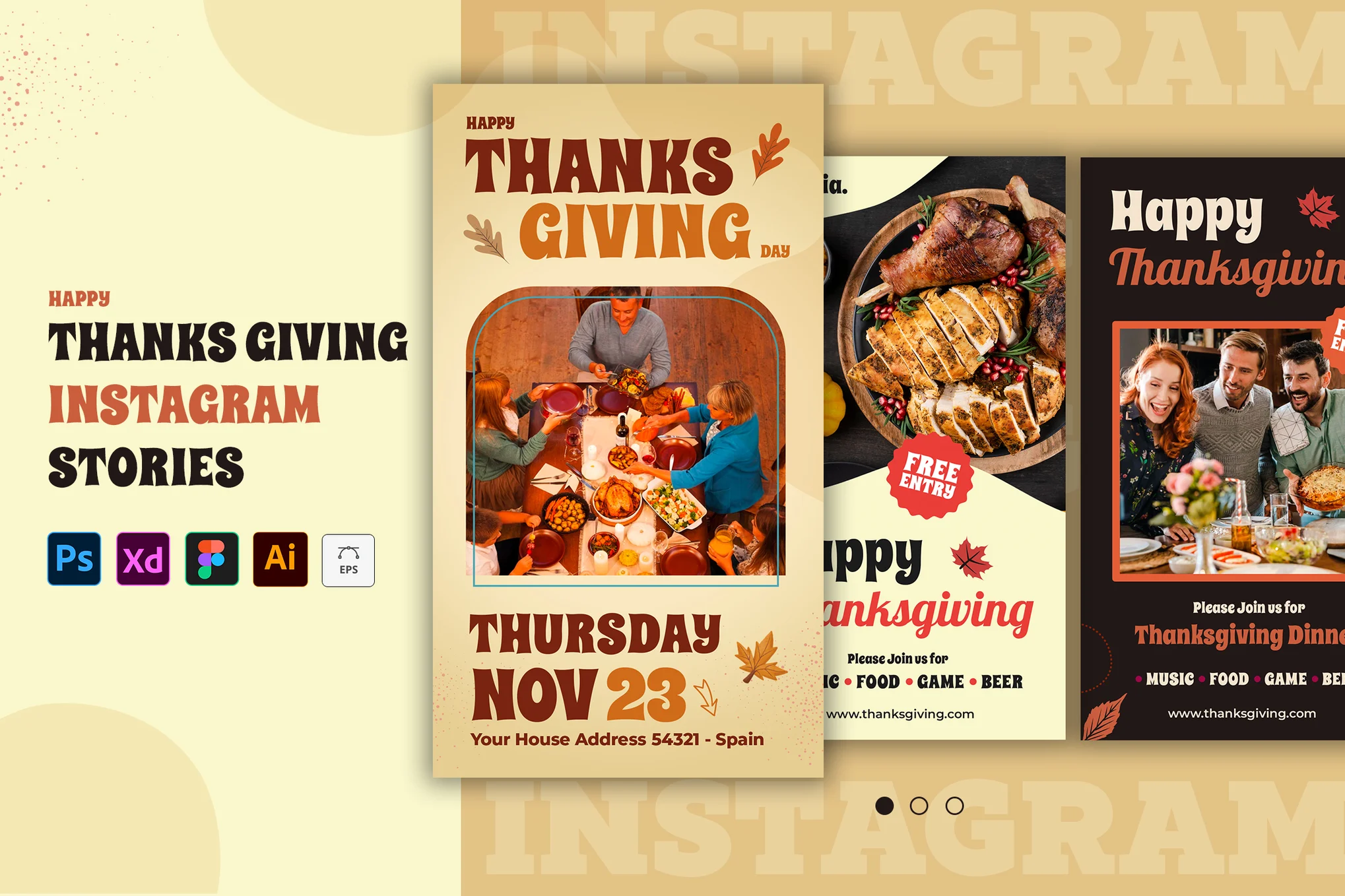 Thanksgiving Instagram Story Templates