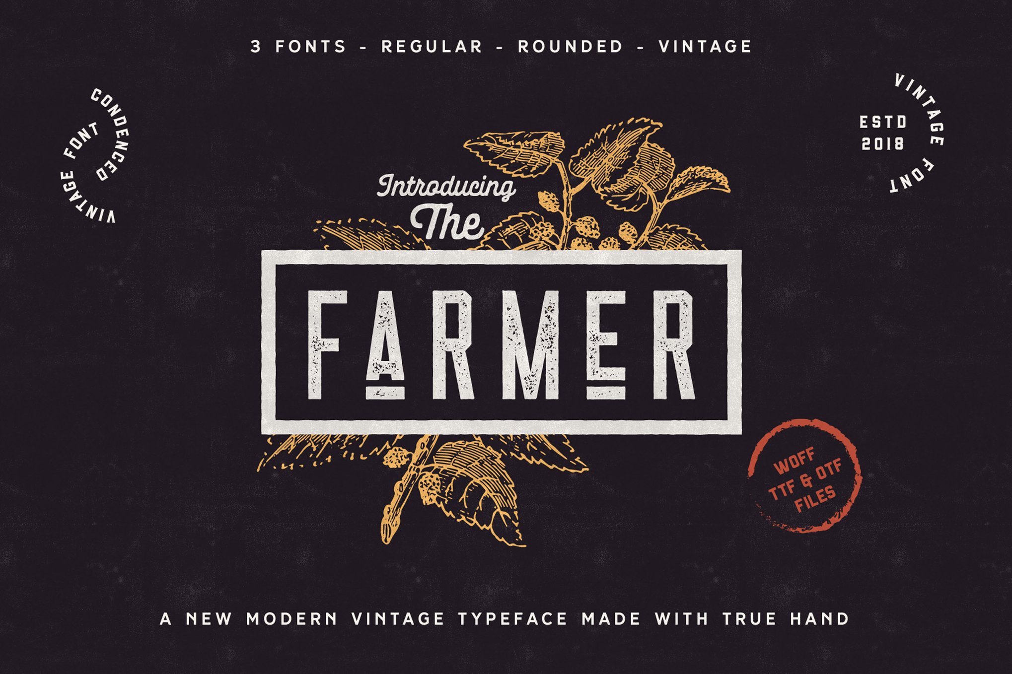 The Farmer Font - Condensed Small Caps Font
