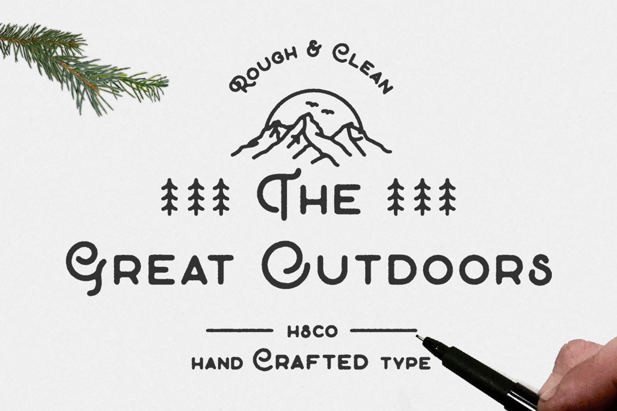 The Great Outdoors - Handcrafted Font