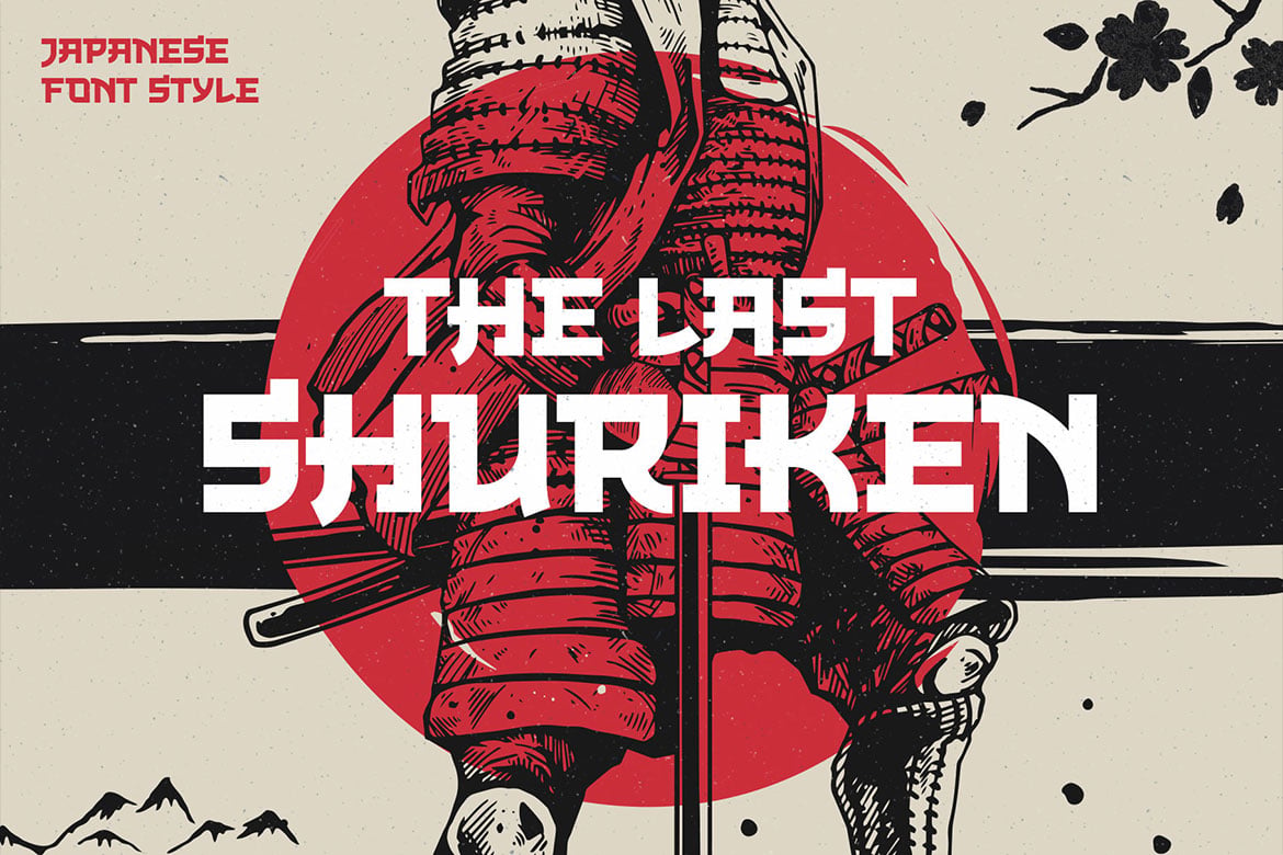 The Last Shuriken - Japanese Samurai Font