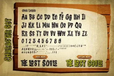 First alternate image for The Lost Souls Cartoon Display Font
