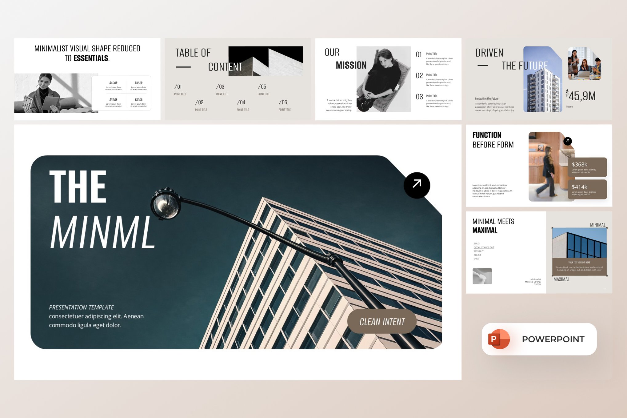 The Minml - Modern Minimal PowerPoint Template