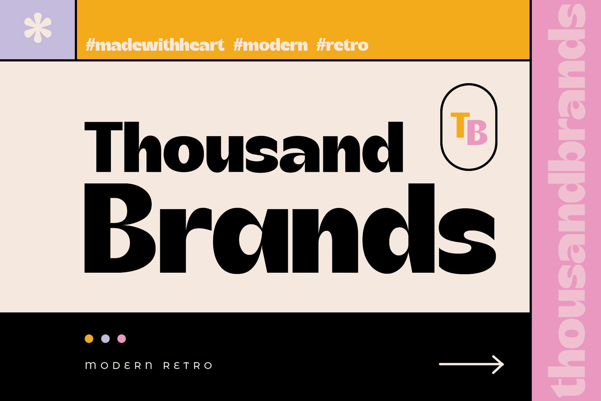 Thousand Brands - Unique Business Font