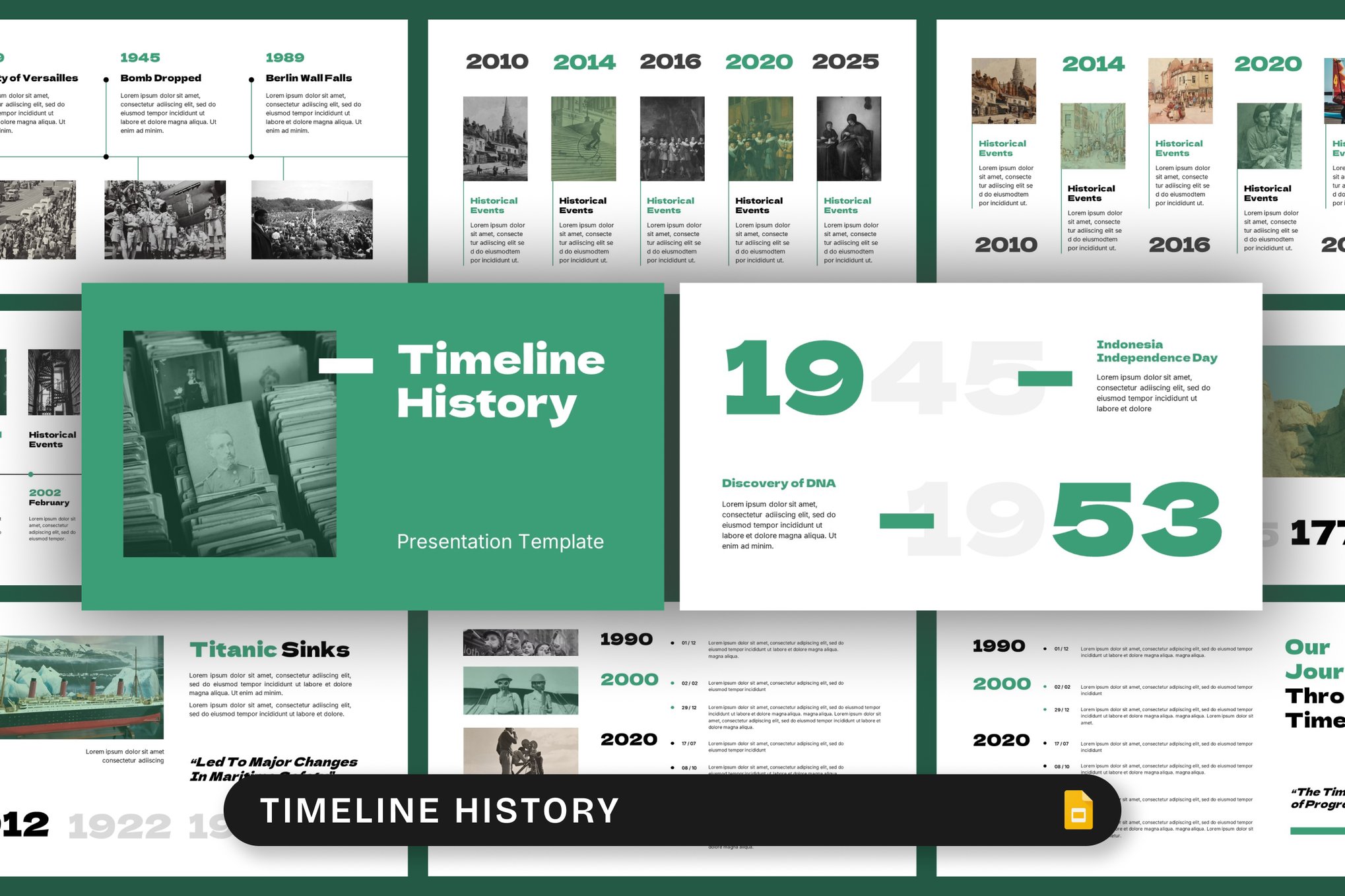Timeline History Google Slides Template