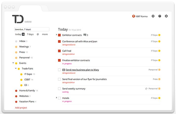 todoist gtd workflow