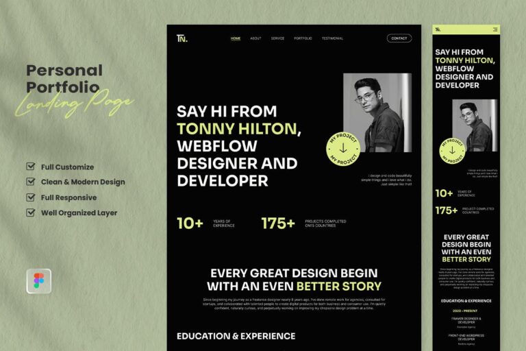 25+ Best Figma Portfolio Templates & Examples | Design Shack