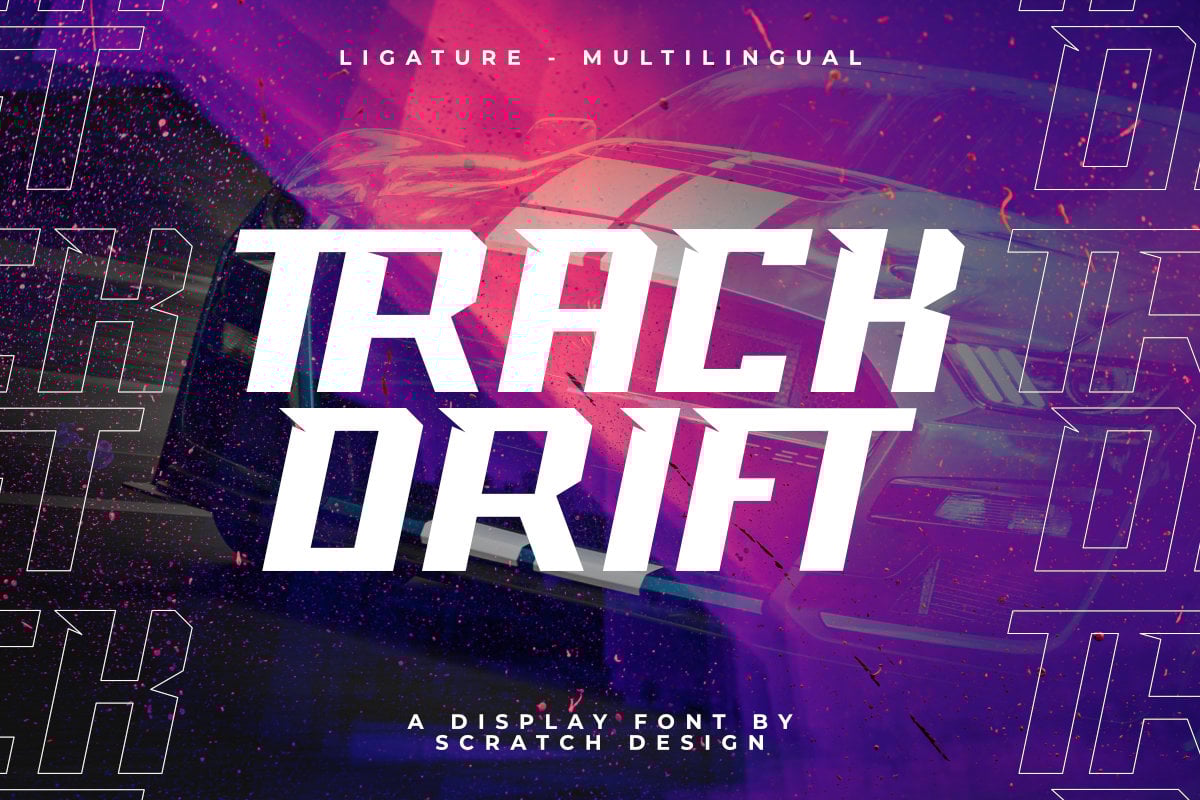 Track Drift - Creative Kinetic Font