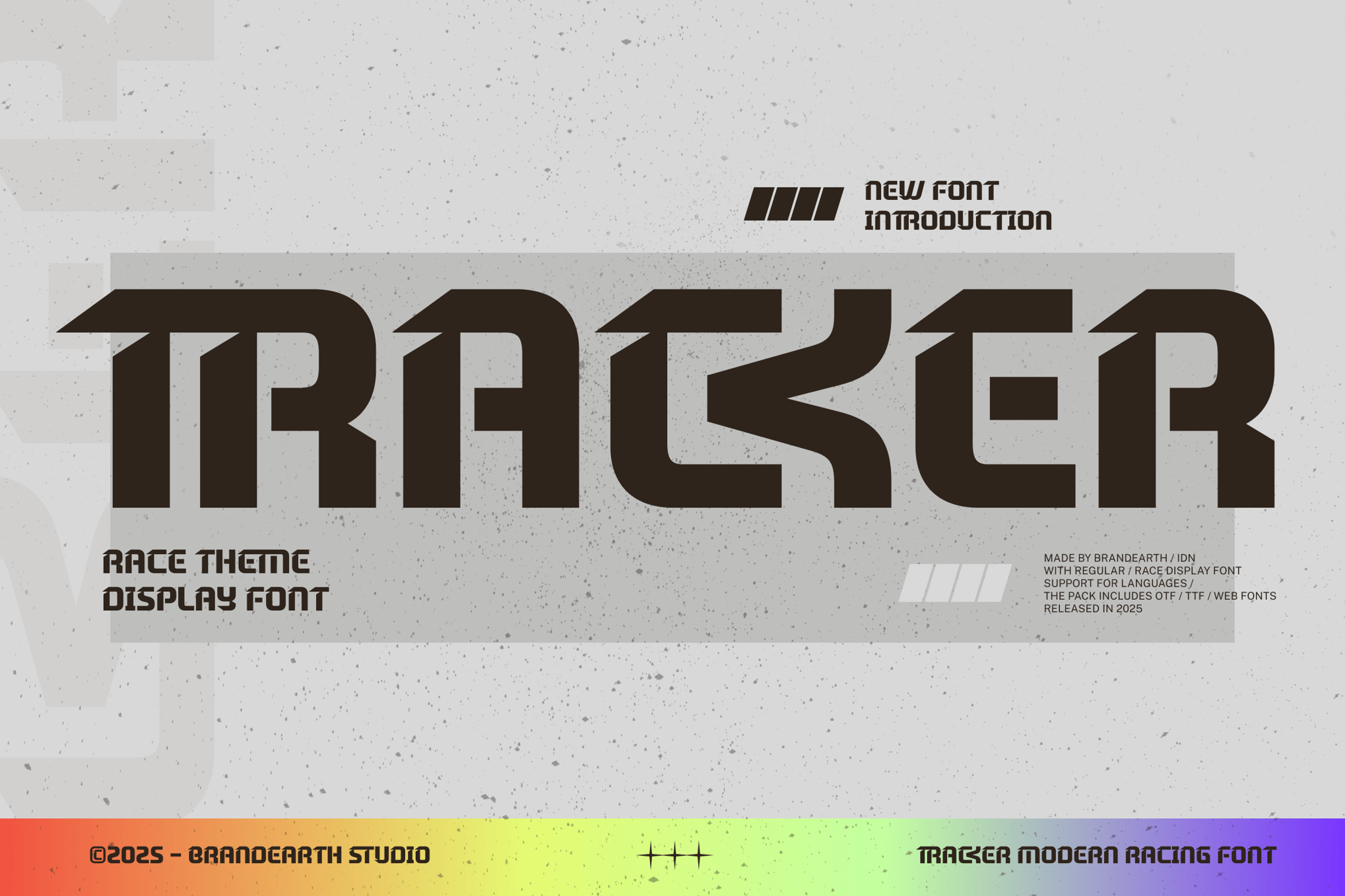 Tracker - Modern Racing Kinetic Font