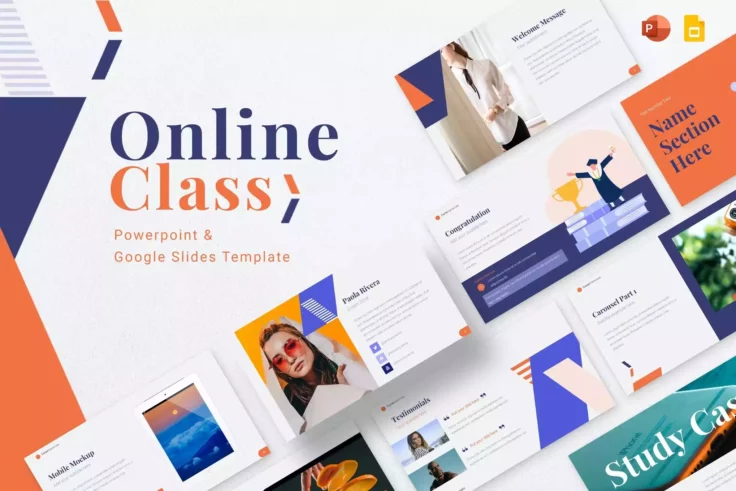 View Information about Online Class PowerPoint Template