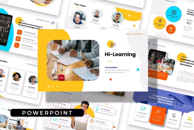 View Information about Hi- Learning Training PowerPoint Template