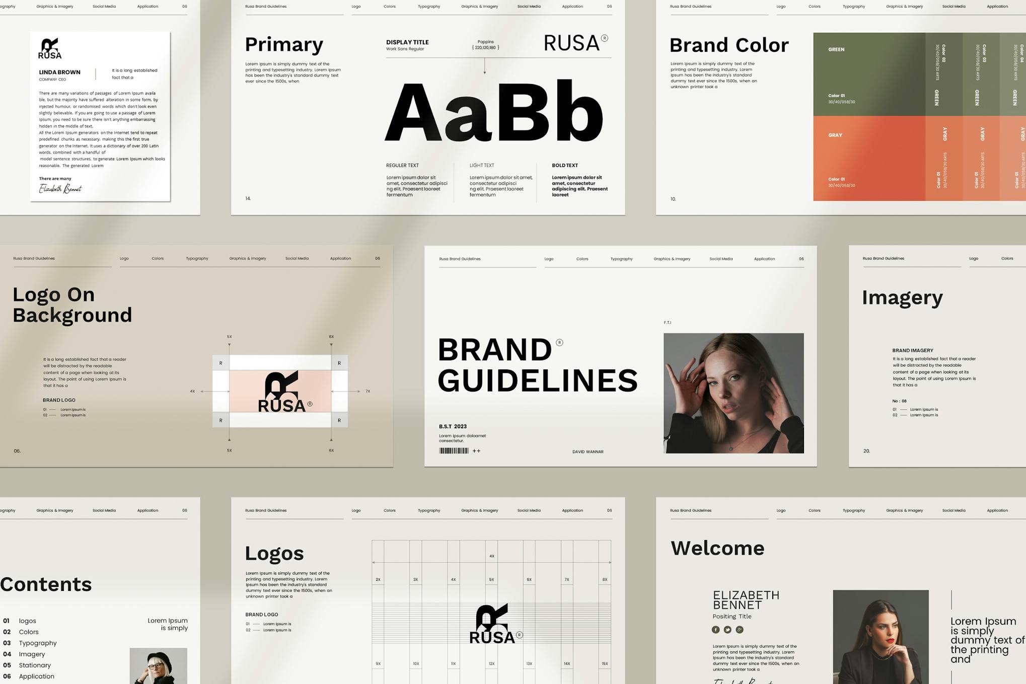 Trendy Brand Guidelines Presentation Template