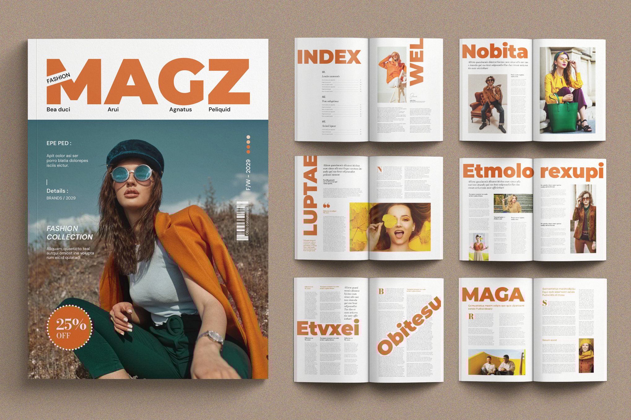 Trendy Fashion Magazine InDesign Template