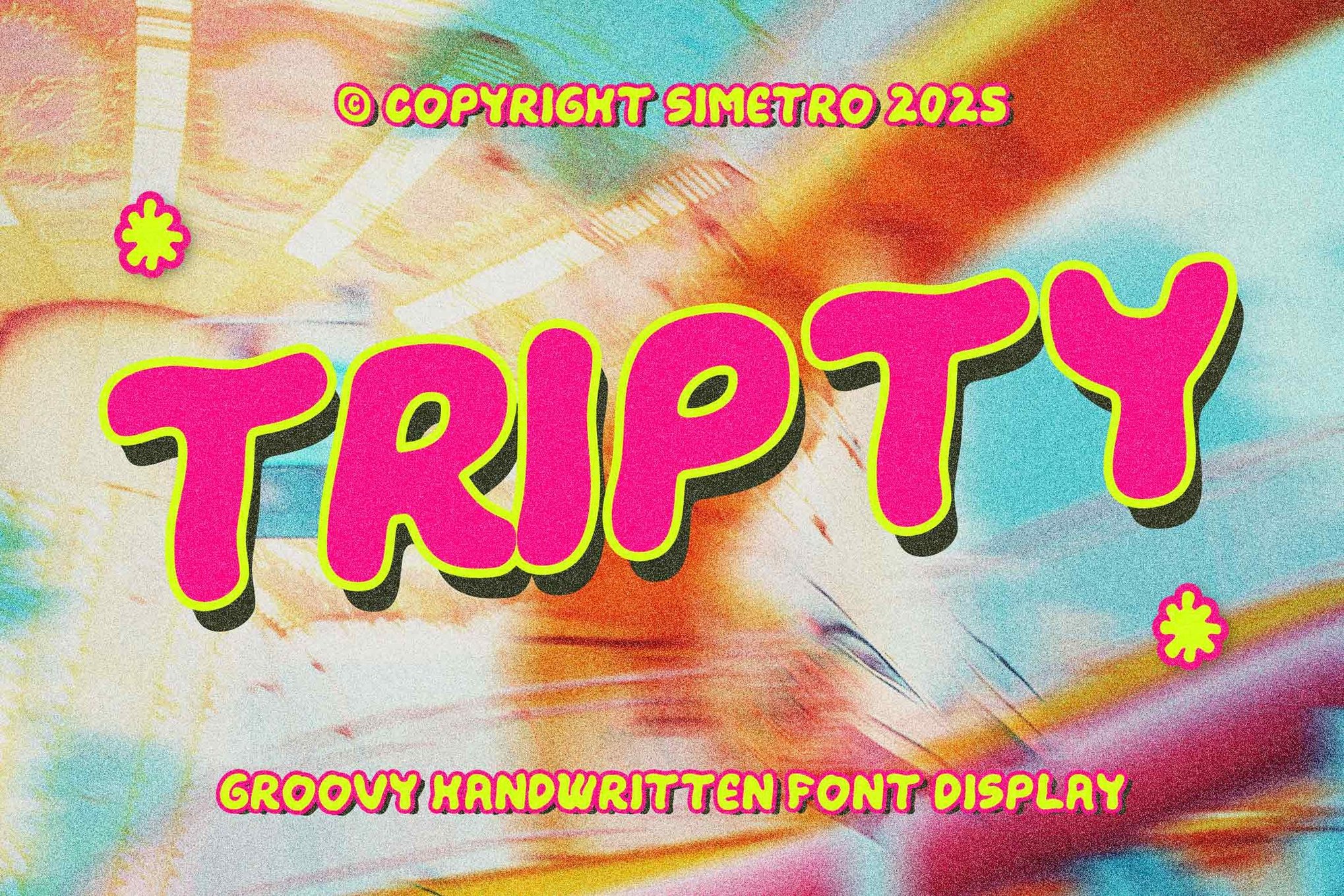 Tripty Bold - Handwritten Psychedelic Font