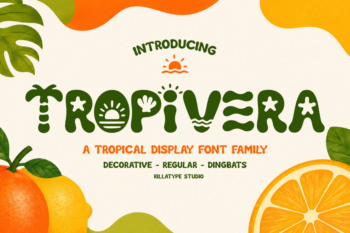 Tropivera - Creative Tropical Summer Font