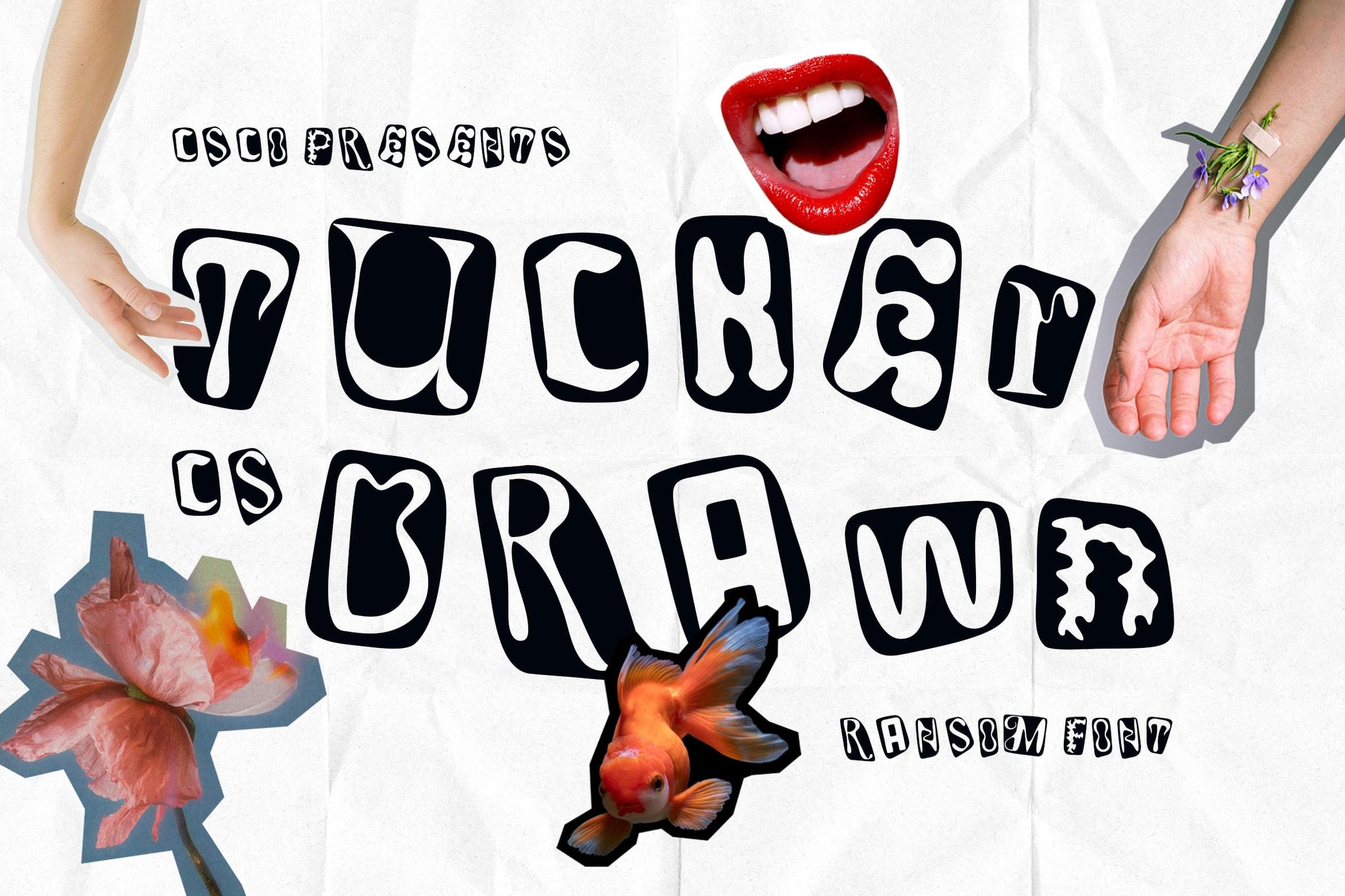 Tucker Drawn - Cut Out Font