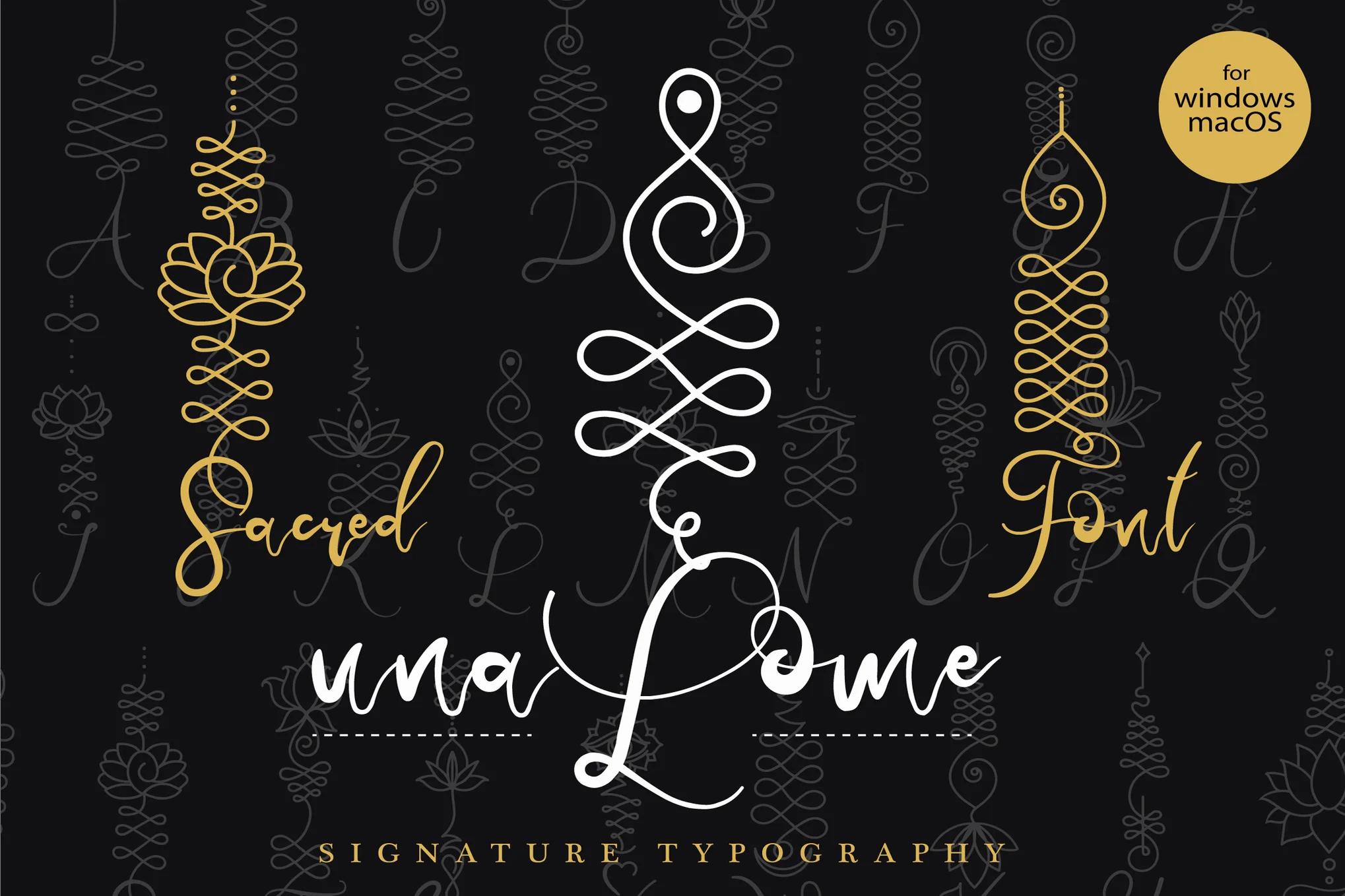 Unalome - Sacred Yoga Font