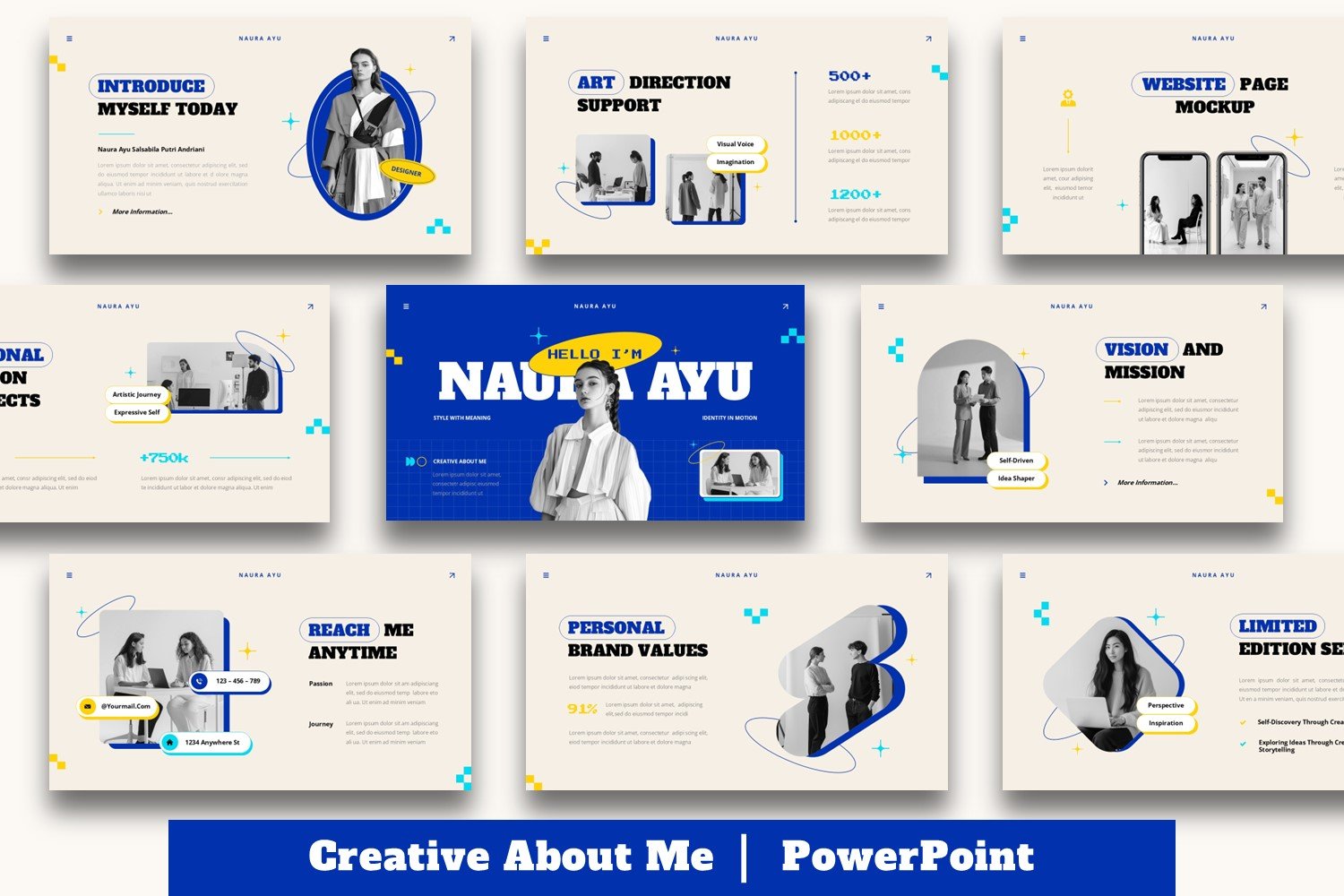 Unique About Me PowerPoint Template