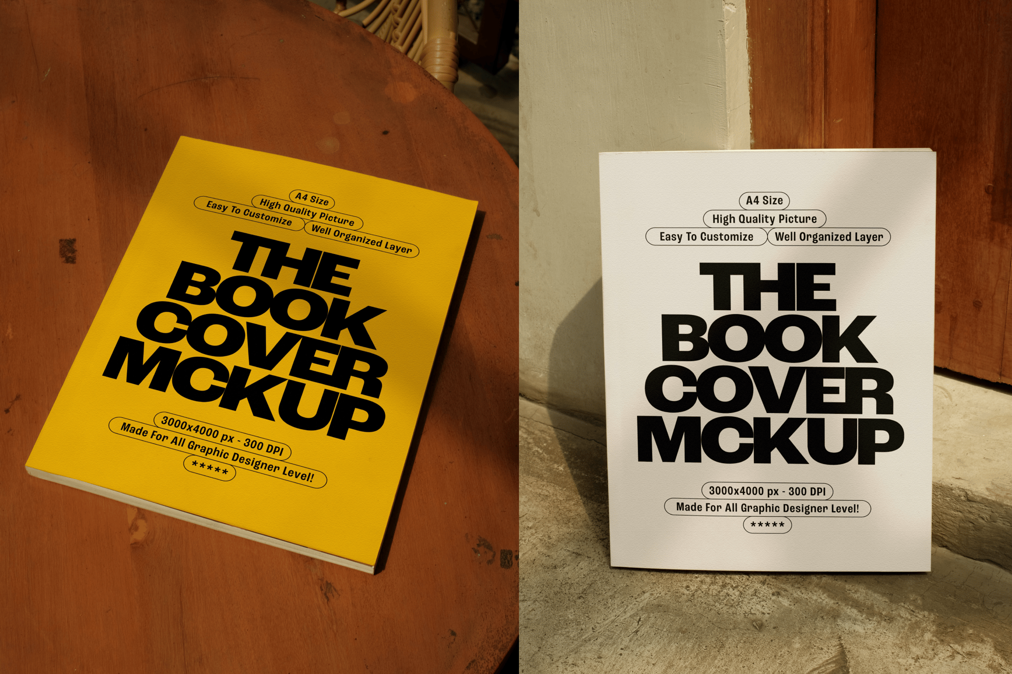 Unique Book Cover Mockups