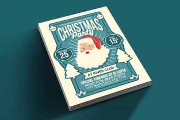 First alternate image for Unique Christmas Party Flyer Template