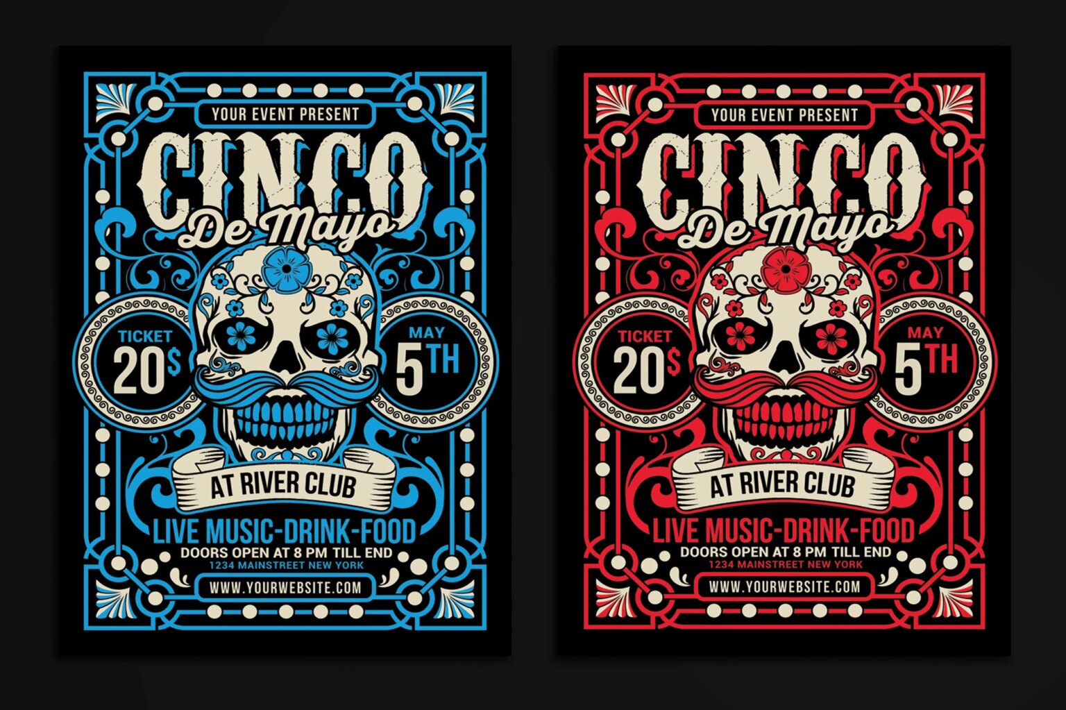 25+ Best Cinco De Mayo Templates Flyers, Invitations, Posters & More