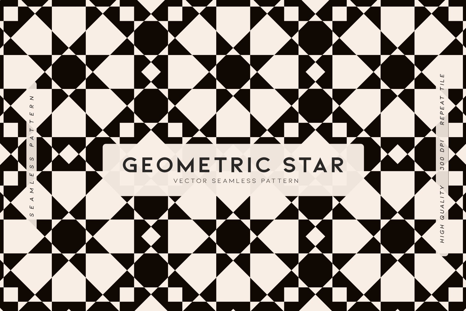Unique Star Geometric Seamless Pattern