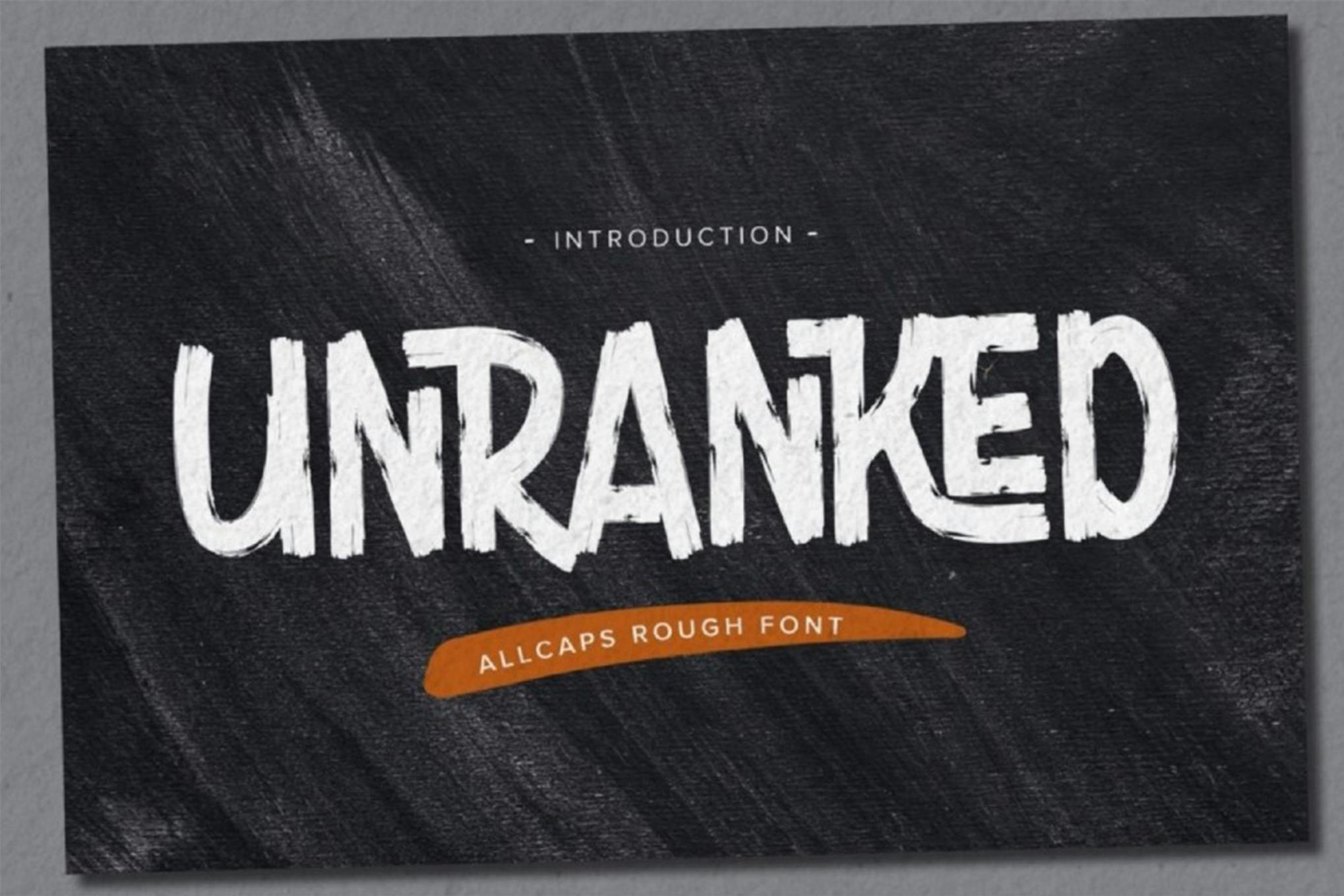 Unranked - All Caps Rough Font