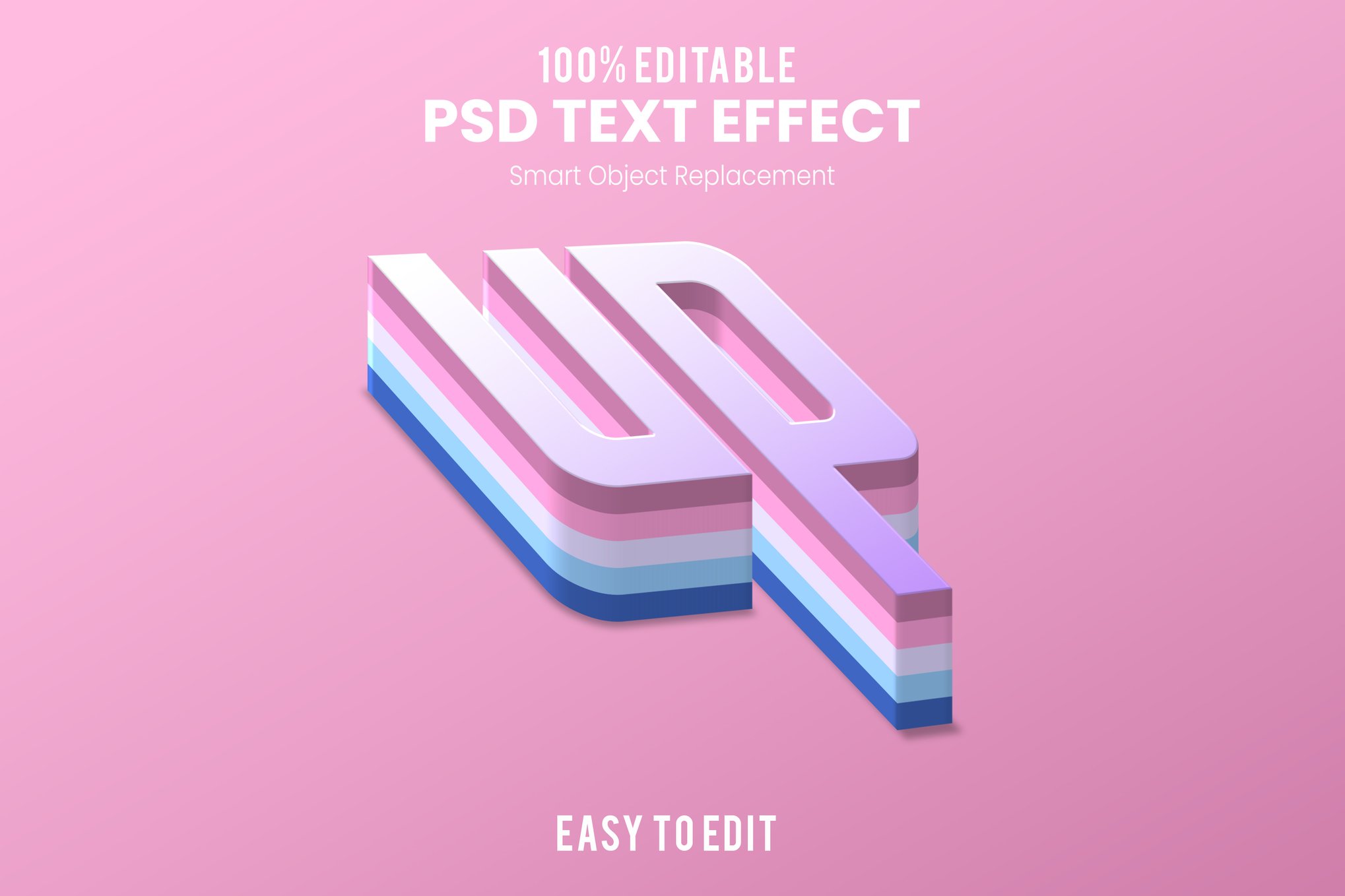Up - 3D Font Text Effect PSD