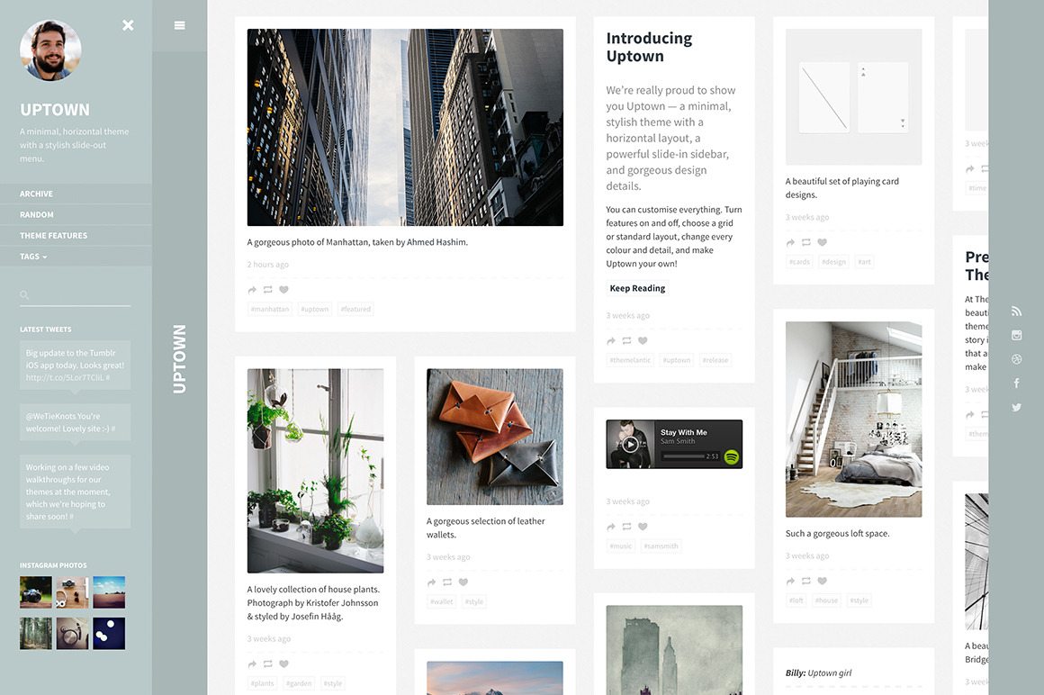 uptown-tumblr-theme 50+ Best Free & Premium Tumblr Themes 2018 design tips 