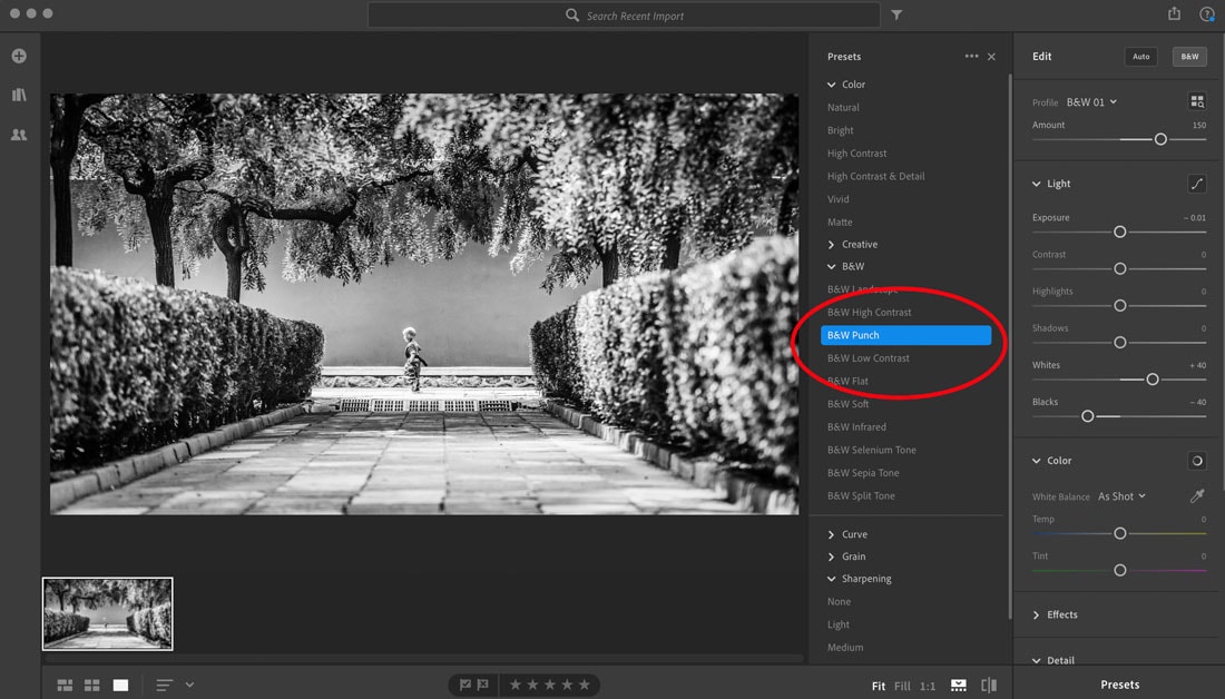 how to save a preset in lightroom