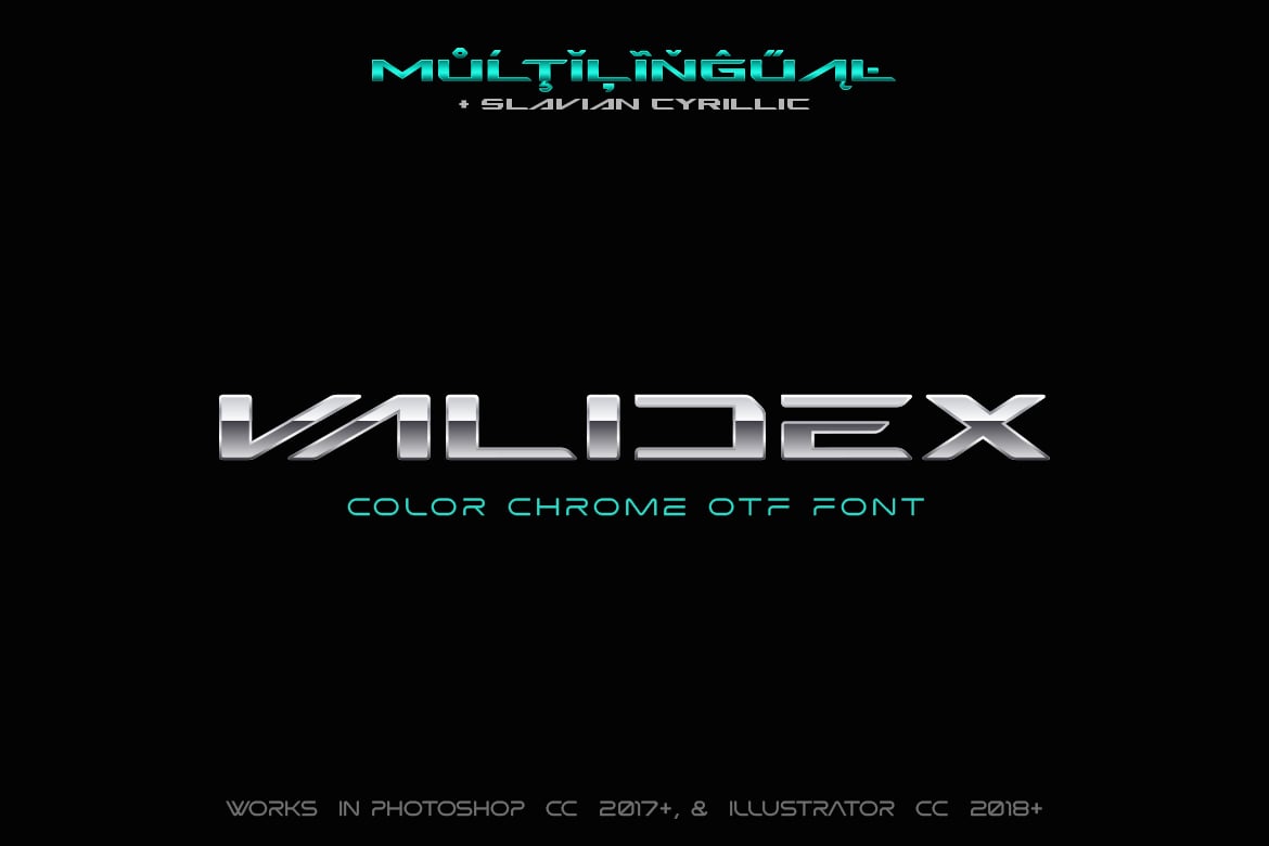 Validex - Color Metallic Font