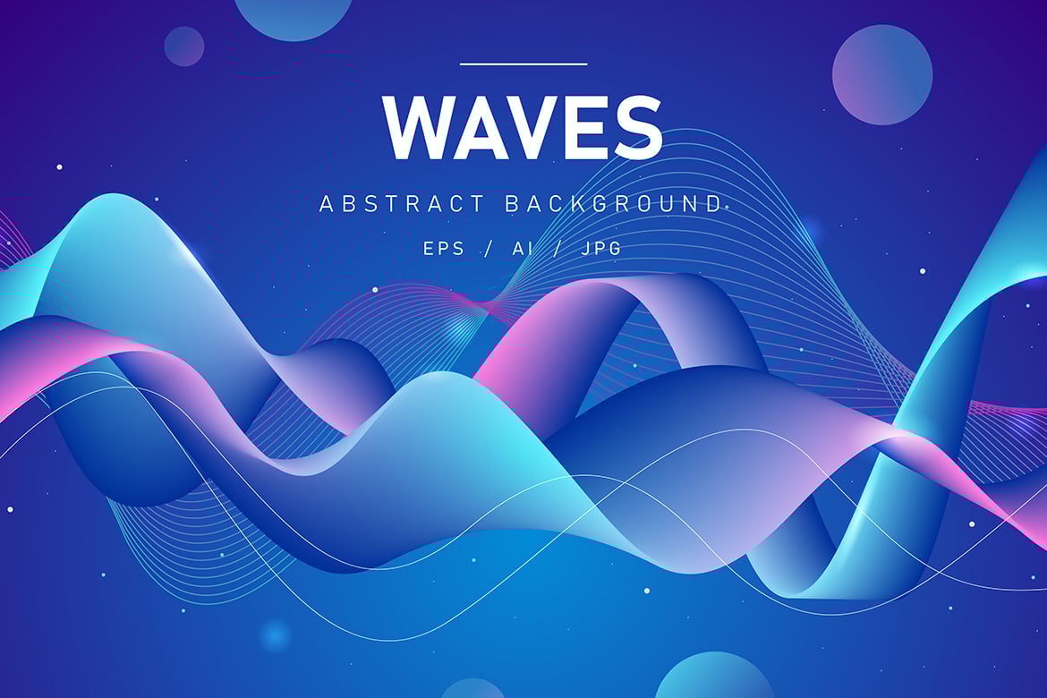 Vector Abstract Waves Backgrounds