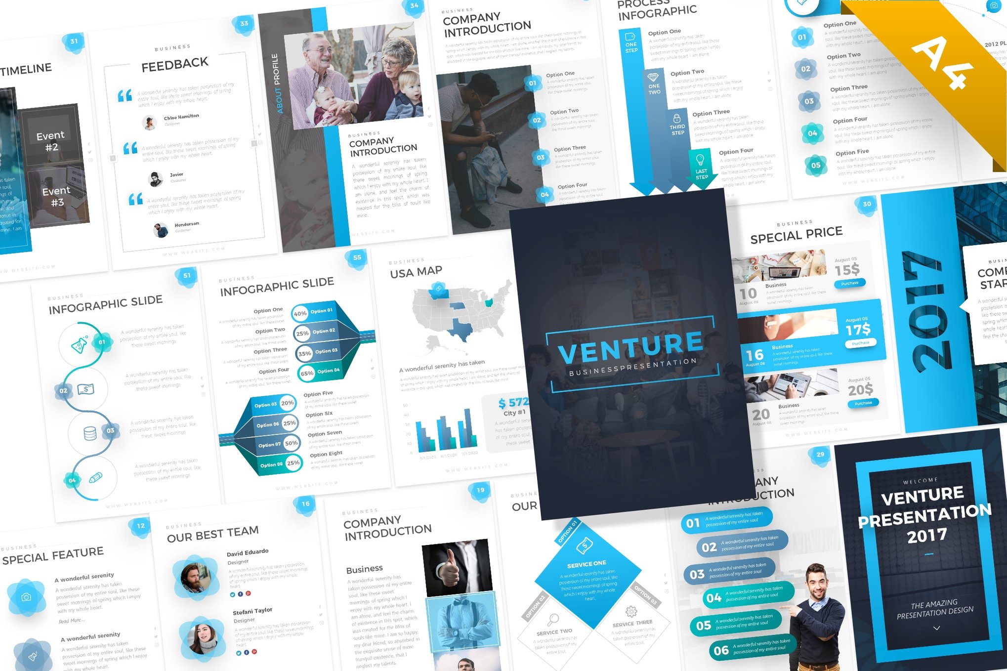 Venture - Portrait Business PowerPoint Template