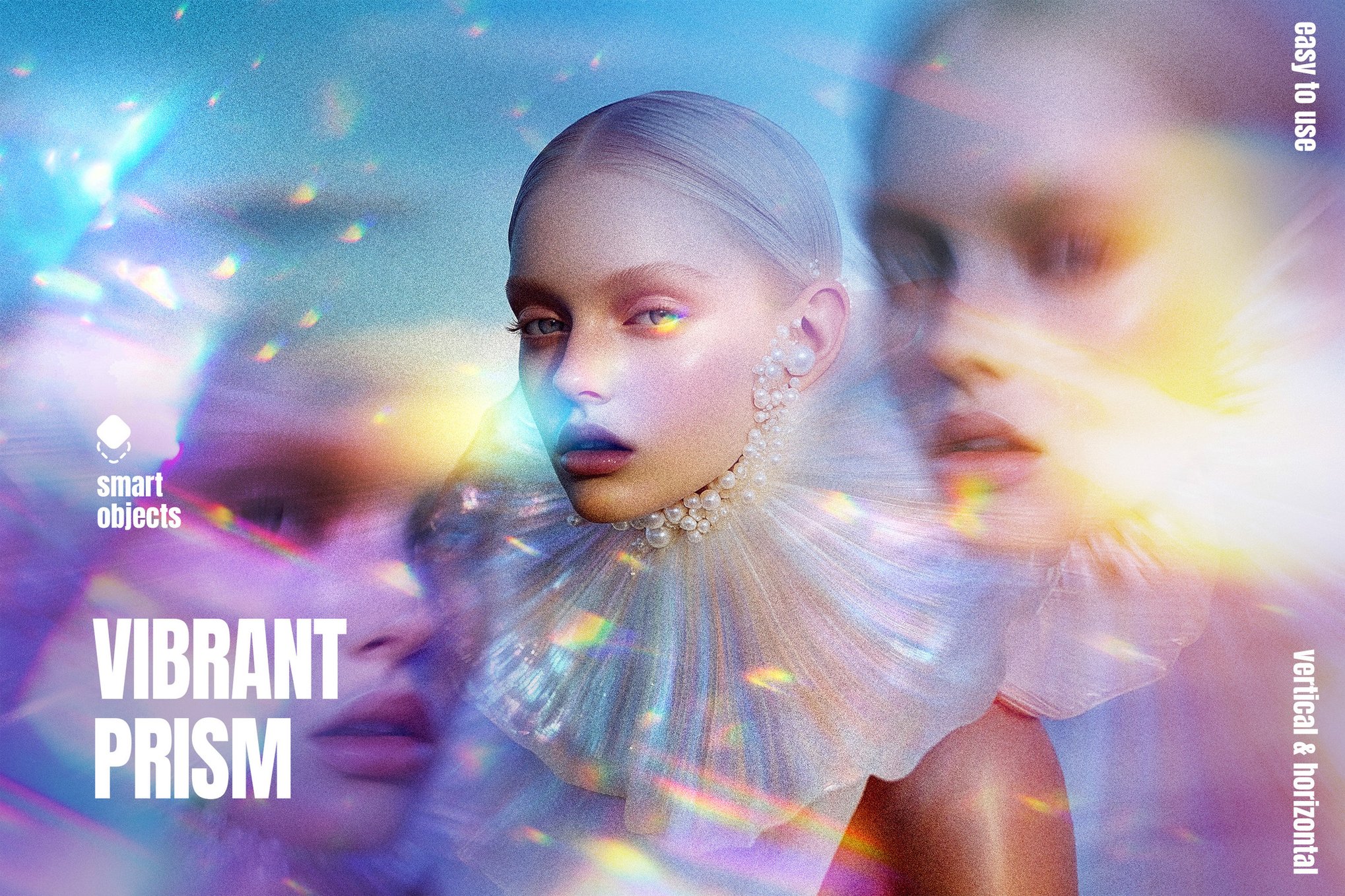 Vibrant Prism Photo Effect PSD Template