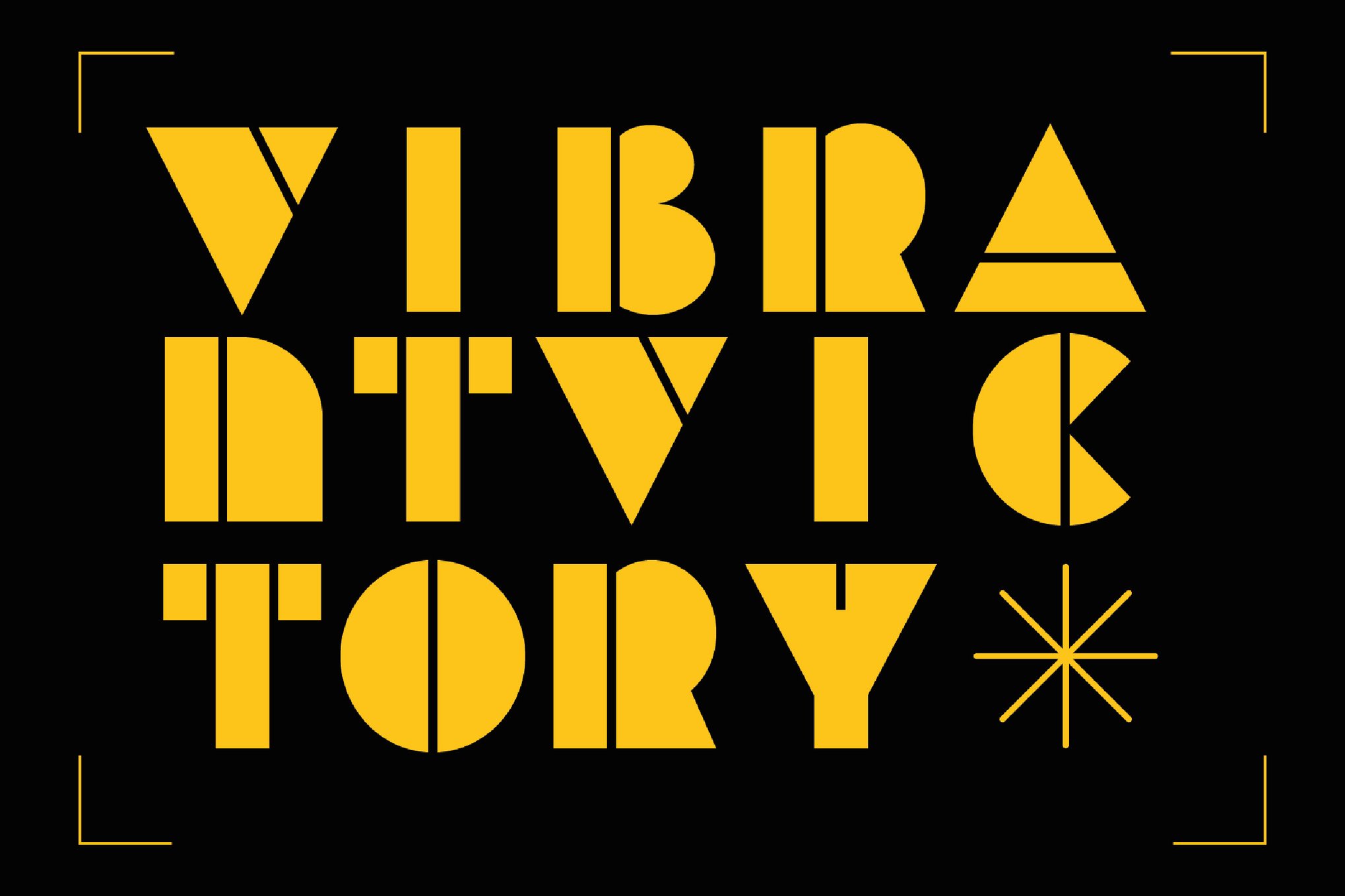 Vibrant Victory - Geometric Dynamic Font