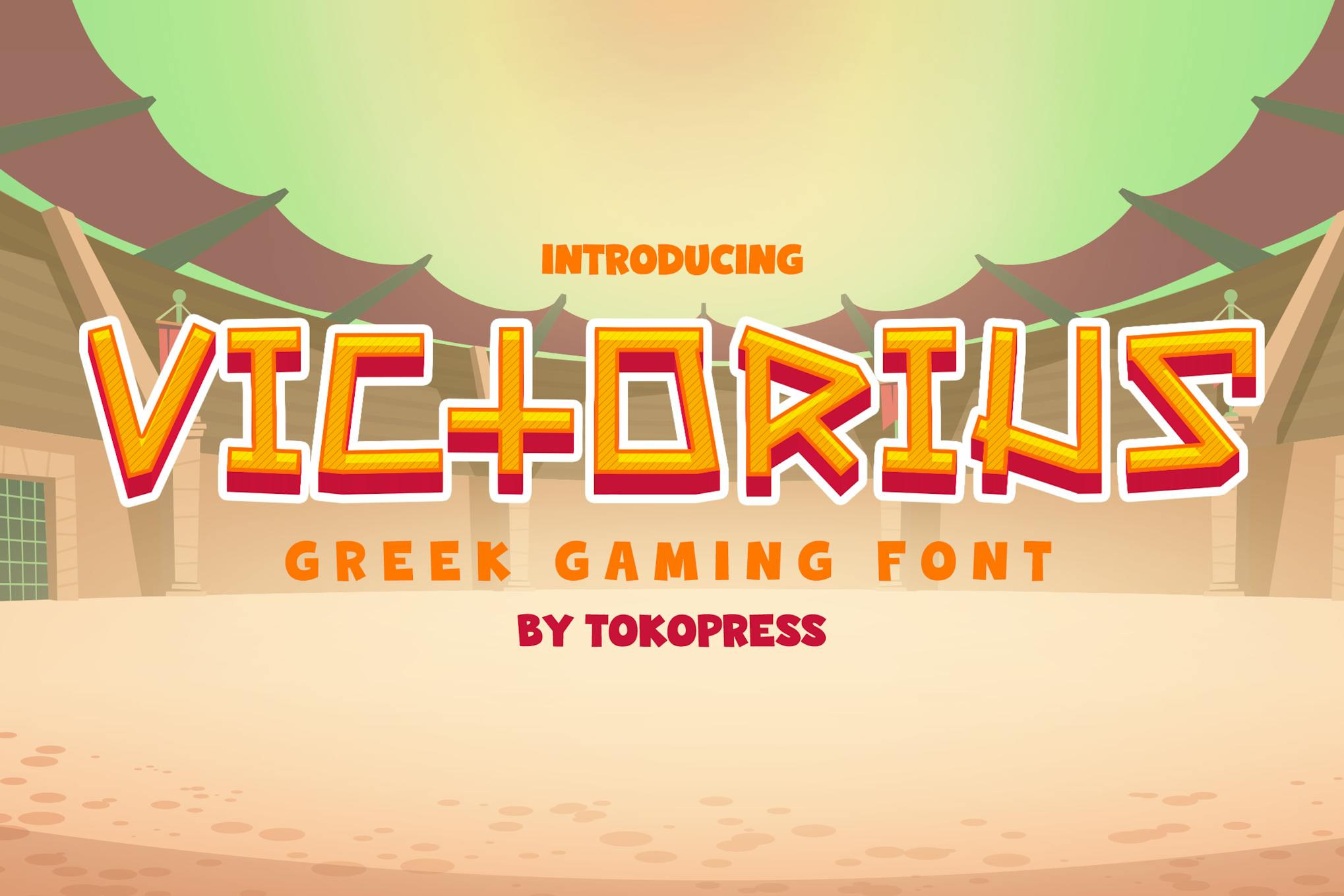 Victorius - Font Gaming Bergaya Yunani
