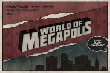 Second alternate image for Vintage Comics Photoshop Text Effects