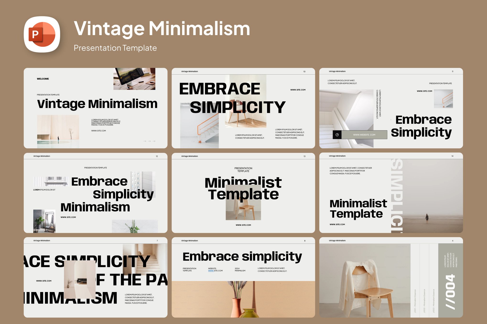 Vintage Minimalism - Classic PowerPoint Template